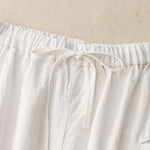 Buddha Stones Drawstring A-line Elastic Waist Cotton Women's Skirt