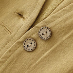 Buddha Stones Solid Color Front Buttons Sleeveless Women's Cotton Waistcoat With Pockets