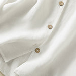 Buddha Stones Spring Plain Buttons Design V-Neck Long Sleeve Women's Shirt