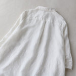 Buddha Stones Buttons Design Lapel Three Quarter Sleeve Midi Dress With Pockets