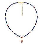 Buddha Stones Lazurite Pearl Positive Necklace Pendant
