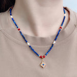 Buddha Stones Lazurite Pearl Positive Necklace Pendant