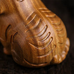 Buddha Stones Green Sandalwood Cute Tiger Animals Positive Decoration