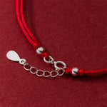 Buddha Stones 925 Sterling Silver Hollow Copper Coin Luck String Bracelet