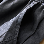 Buddha Stones Casual Plain Cropped Pants Women's Linen Harem Pants With Pockets