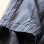 Buddha Stones Casual Plain Cropped Pants Women's Linen Harem Pants With Pockets