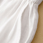 Buddha Stones Casual Plain Cropped Pants Women's Linen Harem Pants With Pockets