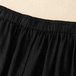 Buddha Stones Casual Plain Cropped Pants Women's Linen Harem Pants With Pockets