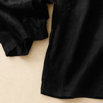 Buddha Stones Casual Plain Cropped Pants Women's Linen Harem Pants With Pockets