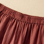 Buddha Stones Casual Plain Cropped Pants Women's Linen Harem Pants With Pockets
