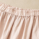 Buddha Stones Casual Plain Cropped Pants Women's Linen Harem Pants With Pockets