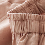 Buddha Stones Casual Plain Cropped Pants Women's Linen Harem Pants With Pockets