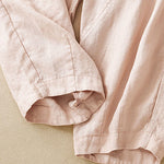 Buddha Stones Casual Plain Cropped Pants Women's Linen Harem Pants With Pockets