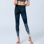 Buddha Stones Circular Mandala Flower Print Gym Leggings Women's Yoga Pants