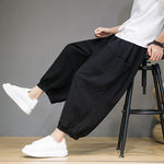 Buddha Stones Casual 7-8 Length Cropped Men's Harem Pants With Side Pockets
