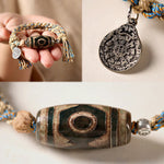 Buddha Stones "May Blessings Protect Your Journey" Dzi Bead Bracelet Includes Gift Message Card
