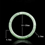 Buddha Stones Natural Bamboo Design Jade Abundance Ring