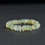 Buddha Stones Natural Peridot Irregular Blocks Peace Bracelet