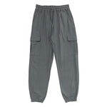 Buddha Stones Solid Color Linen Drawstring Men's Cargo Pants With Pockets
