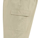 Buddha Stones Solid Color Linen Drawstring Men's Cargo Pants With Pockets