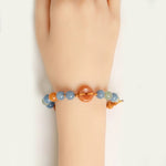Buddha Stones Colored Aventurine Peace Buckle Cure Bracelet