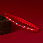 Buddha Stones 925 Sterling Silver Beads Red String Adjustable Luck Bracelet