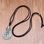 Buddha Stones Mountain Ghosts Spend Money Bagua Design Copper Pixiu Harmony Necklace Pendant