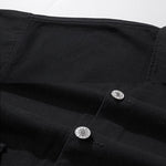 Buddha Stones Long Sleeve Button Stand Collar Design Men's Cotton Jacket Shirt With Pockets