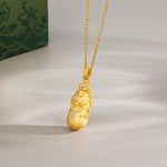 Buddha Stones 925 Sterling Silver Mini PiXiu Dorje Vajra Wealth Necklace Pendant