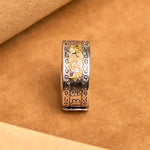 Buddha Stones Dragon Pattern Heart Sutra Copper Strength Ring