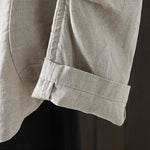 Buddha Stones Pure Color V-neck Women's Jacket With Pockets