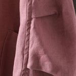 Buddha Stones Pure Color V-neck Women's Jacket With Pockets