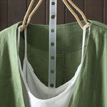 Buddha Stones Pure Color V-neck Women's Jacket With Pockets
