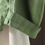 Buddha Stones Pure Color V-neck Women's Jacket With Pockets