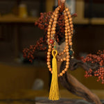 Buddha Stones 108 Mala Beads Bodhi Seed Wisdom Peace Tassel Bracelet