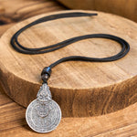 Buddha Stones Mountain Ghosts Spend Money Bagua Design Copper Pixiu Harmony Necklace Pendant