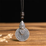 Buddha Stones Mountain Ghosts Spend Money Bagua Design Copper Pixiu Harmony Necklace Pendant