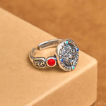 Buddha Stones Zakiram Copper Adjustable Wealth Open Ring