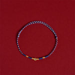 Buddha Stones Handmade Braided Red String Copper Coins Luck Bracelet