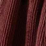 Buddha Stones Color Contrast Corduroy Cotton Women's Thermal Fleece-Lined Harem Pants With Pockets