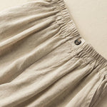 Buddha Stones Summer Casual Plain Zipper Button Cotton Linen Women's Shorts With Pockets