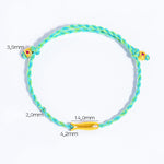 Buddha Stones Copper Lucky Koi Fish Luck Rope Bracelet