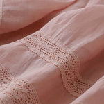 Buddha Stones Solid Lace Elastic Waist Cotton Women's Skirt