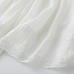 Buddha Stones Solid Lace Elastic Waist Cotton Women's Skirt