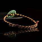 Buddha Stones Jade Sun Braided Rope Abundance Bracelet