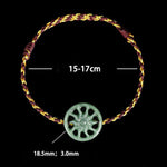 Buddha Stones Jade Sun Braided Rope Abundance Bracelet