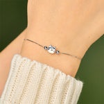 Buddha Stones 925 Sterling Silver Mini Cat Blessing Chain Bracelet