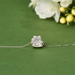 Buddha Stones 999 Sterling Silver Fortune Cat 925 Sterling Silver Chain Protection Bracelet