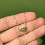 Buddha Stones 925 Sterling Silver Natural Jade Bead Abundance Chain Bracelet