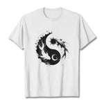 Buddha Stonessun And Moon Yin Yang Koi Pattern Tee T-shirt